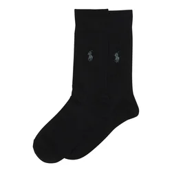 Polo Ralph Lauren Nogavice ASX71 RIB EGYPTIAN-SOCKS-2 PACK Črna
