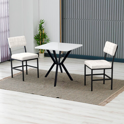 Hanah Home Trpezarijski sto i stolice Dubai , Krem-beli