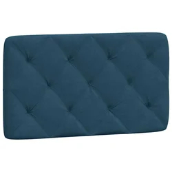 Vidaxl Blazina za vzglavje modra 90 cm žamet