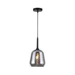 Luster na sajli MAEVA 1xE27/40W/230V dimljeno crna/crna