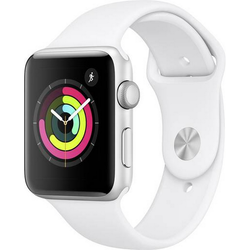 Apple Watch Series 3 GPS 42mm srebrna MTF22ZD/A športni pašček z aluminijastim ohišjem srebrna/bela