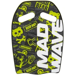 Mad wave ergo kickboard printed črna/rumena