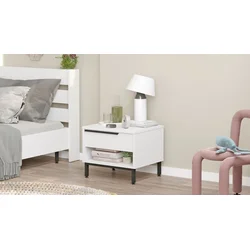 Hanah Home Noćni stočić On14-W, 53.6x42.4x44.5 cm, Beli
