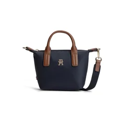 TOMMY HILFIGER Ročna torbica POPETTE temno modra/rjava
