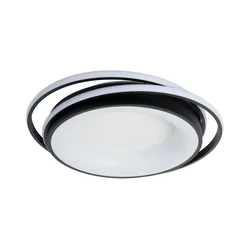 Brilagi - LED prigušiva stropna svetiljka IRIS LED/84W/230V 47x51 cm crna + daljinski upravljač