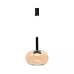 Luster na sajli BUENO 1xGX53/9W/230V, prečnik 25 cm, dimljeno bež
