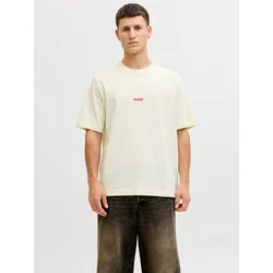 JACK & JONES Majica JCOCLUB pastelno rumena/rdeča