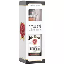 Jim Beam Viski  White + 1 čaša 40% 0.7l