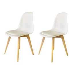 Hanah Home SND3015 set trpezarijskih stolica 2 kom, bela/hrast