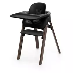 Stokke stol za hranjenje Steps black/warm brown