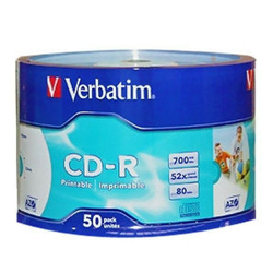 Verbatim CD-R PRINTABLE 700MB 52X 43794 WRAP 50 600 ( 74WP/Z )