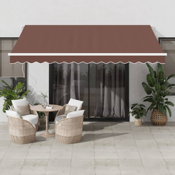 Tenda na ručno uvlačenje smeđa 400 x 350 cm