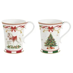 Set of 2 porcelain mugs, 300ml, Christmas Tale - Easy Life