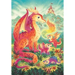 Clementoni - Puzzle Zmajeva družina - 40 - 99 kosov