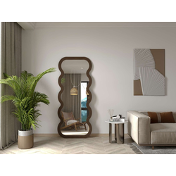 HANAH HOME Ogledalo Wave Brown