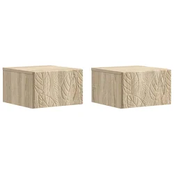 Stolna montirana na zid 2 pcs Hrast sonoma 34,5 x 33 x 20 cm