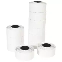 Etikete u rolni 26x16 zaobljene 2 reda bele PK36