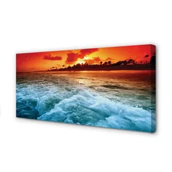 tulup.si Slika na platnu Morje drevo zahod 120x60 cm