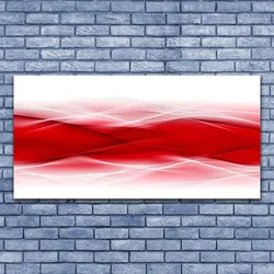 tulup.si Slika na steklu Abstract art waves 140x70 cm 2 obešalnika