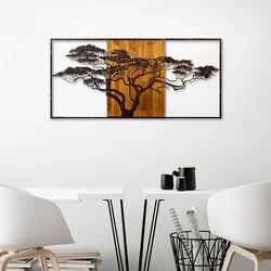 Wallity Zidna dekoracija Acacia Tree-328-A, 147cmx70cmx3cm, Hrast