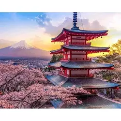 Dijamantski mozaik Tokio - pagoda, 40?50 cm