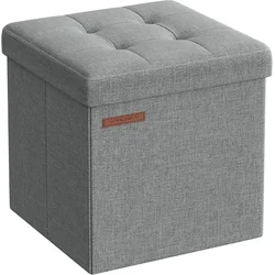 Songmics Shramba tabure, 30x30x30 cm, siva