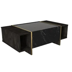 Hanah Home Veyron 2 Višenamenski sto, Crni