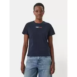 Tommy Jeans Majica ESSENTIAL  temno modra