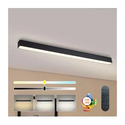Brilagi - LED prigušiva plafonska lampa SLEEKLINE LED/40W/230V Wi-Fi Tuya crna + daljinski