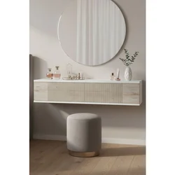 Hanah Home komoda Corsa 120, 120 cm, bela / travertin