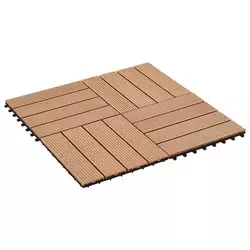 Pločice za decking 22 pcs Tikovina 30 x 30 cm