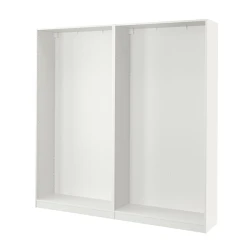 PAX 2 okvira garderobera, bela, 200x35x201 cm