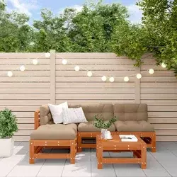 Set lounge namještaja za vrt 5 pcs Vosak Smeđa Masivna borovina