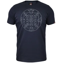 Muška majica kratkih rukava Krst ornament, Teget