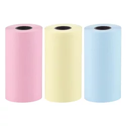 Set šarenih papirnatih rolni za mini termalnu printer Cat HURC9 – Ružičasta / Plava / Zelena / 3 kom KP36824