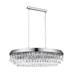 EGLO kristalna viseća lampa VALPARAISO 1 E14 90 cm hrom 39494