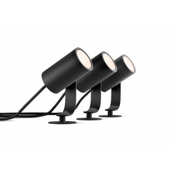 Lily HUE WACA VANJSKI REFLEKTOR SA ŠILJKOM CRNI 3x8W 24V