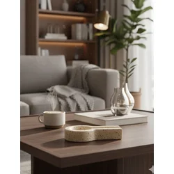 WALLXPERT Dekorativna pepeljara od mermera Etern Beige