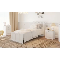Hanah Home Ram za krevet Rb-168-04-003, 90x190 cm, Beli