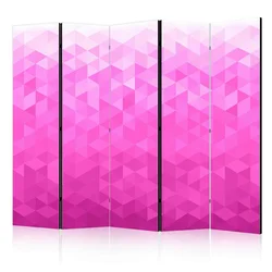 artgeist Paravan Pink Pixel I, 5-Delni, Dvostranski