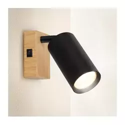 Brilagi - Zidni spot SELE 1xGU10/30W/230V crno/dekor hrasta