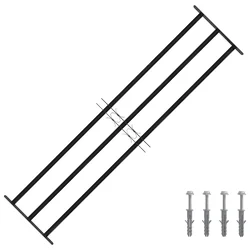 Rešetka za prozor 174 x 45 cm Čelik s prahom premazan Crna