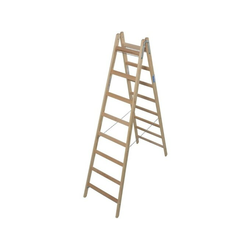 KRAUSE-WERK prostostoječa lesena lestev 2x8 stopnic 170286