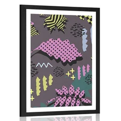 Plakat s paspartujem unikatni listi - 60x90 no frame