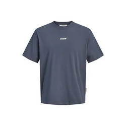 JACK & JONES Majica JCOCLUB ecru / temno modra / bela