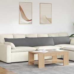 Jastučići za sofu 2 pcs Tamno siva 200 x 40 cm tkanina