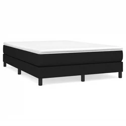 Vidaxl Box spring postelja z vzmetnico črna 140x200 cm blago