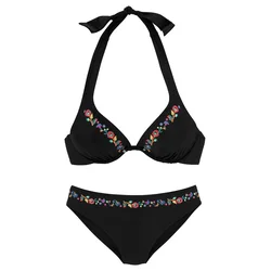 BUFFALO Bikini Flori, črna