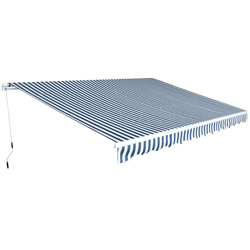 Sklopiva tenda na ručno upravljanje 450 cm crno-bijela