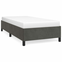 Vidaxl Posteljni okvir temno siv 90x190 cm žamet